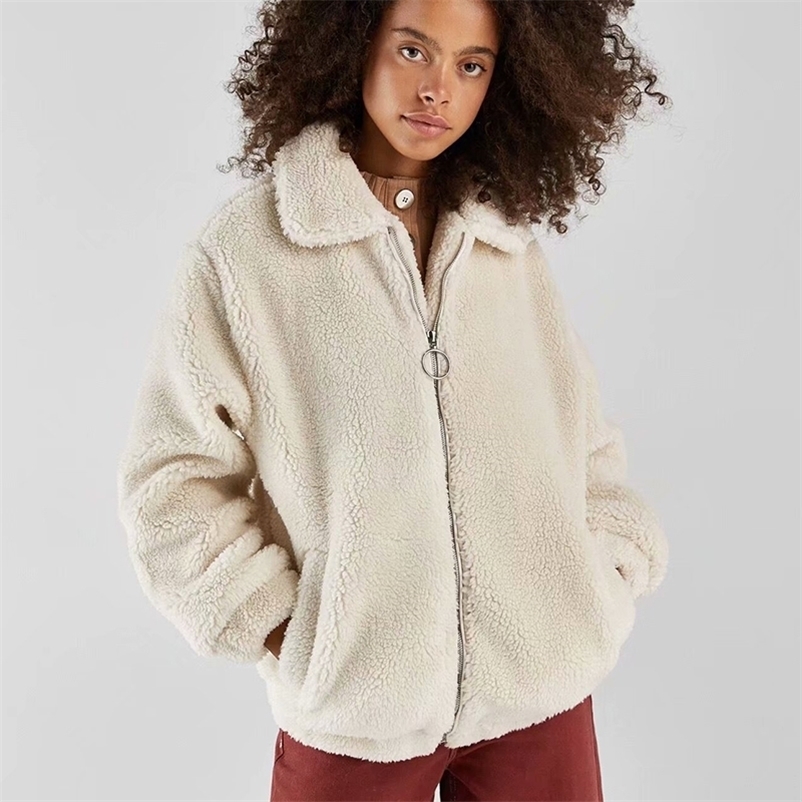 Paris Girl Autumn Fashion Warm Long Sleeve Cardigan Women Jacket Loose Winter Coat Short Plush Overcoat Jackets 210524, Khaki
Paris Girl Autumn Fashion Warm Long Sleeve Cardigan Women Jacket Loose Winter Coat Short Plush Overcoat Jackets 210524, Khaki