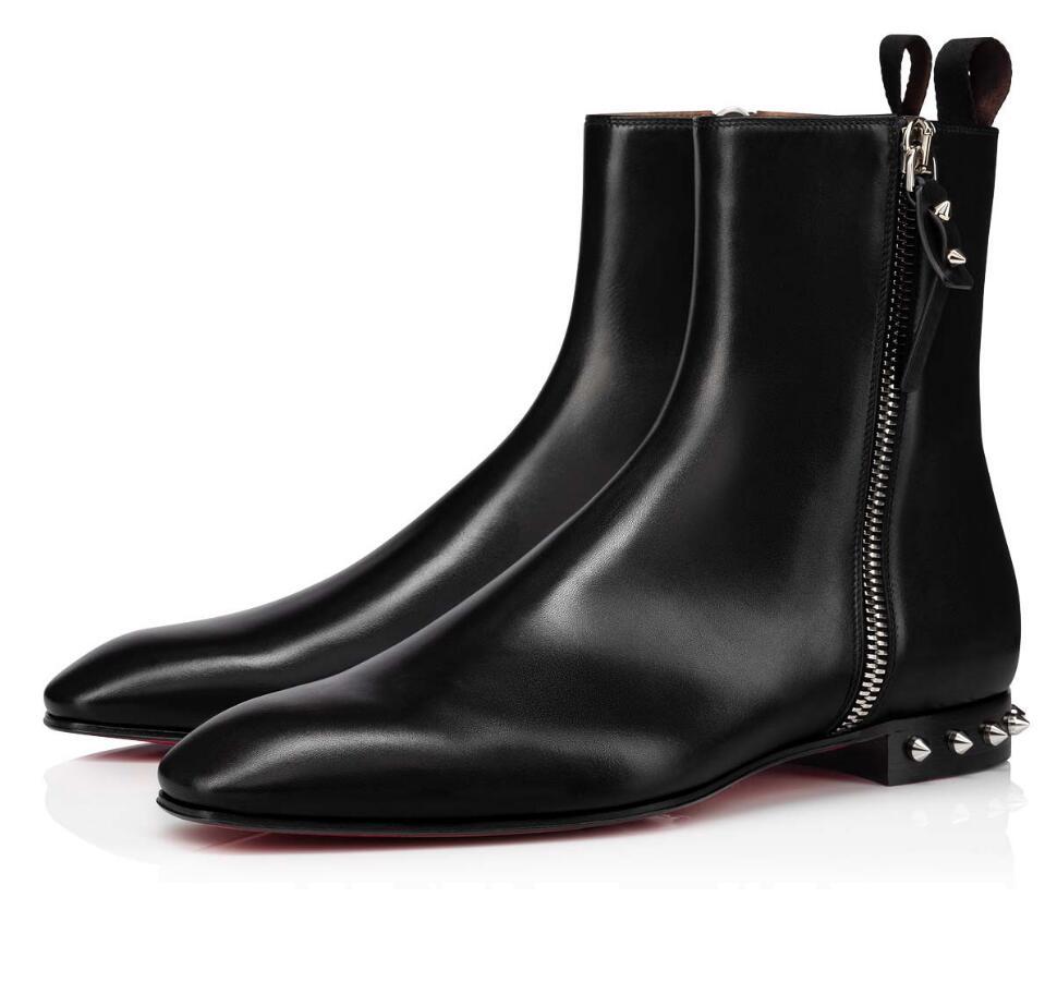 Dress Shoe Winter Brands Roadirik Ankle Boot Black Calfskin Leather Red Bottom Shoes Men's Booties Luxury Designer Booty Famous Party Wedding
Dress Shoe Winter Brands Roadirik Ankle Boot Black Calfskin Leather Red Bottom Shoes Men's Booties Luxury Designer Booty Famous Party Wedding