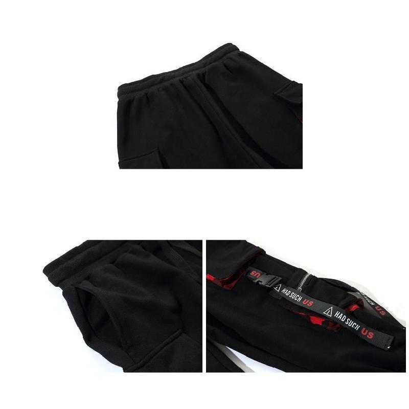 Men's Pants Men Work Combat Cargo With Pockets Buckle Straps Techwear Trousers MUG88