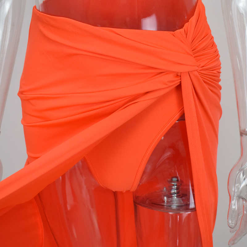 Colysmo Summer Two Piece Set Low Cut Vest Long Skirt Casual Beach Party 2 Women Hight Side Sexy Club Outfits 210527