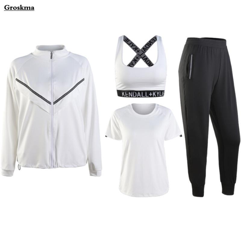 Arrival Women 4 Piece Set Coats+Bra+T Shirt+Pants Outdoor Running Sportswear Clothing Fitness Gym Suits Training Yoga Outfits, White;red
Arrival Women 4 Piece Set Coats+Bra+T Shirt+Pants Outdoor Running Sportswear Clothing Fitness Gym Suits Training Yoga Outfits, White;red