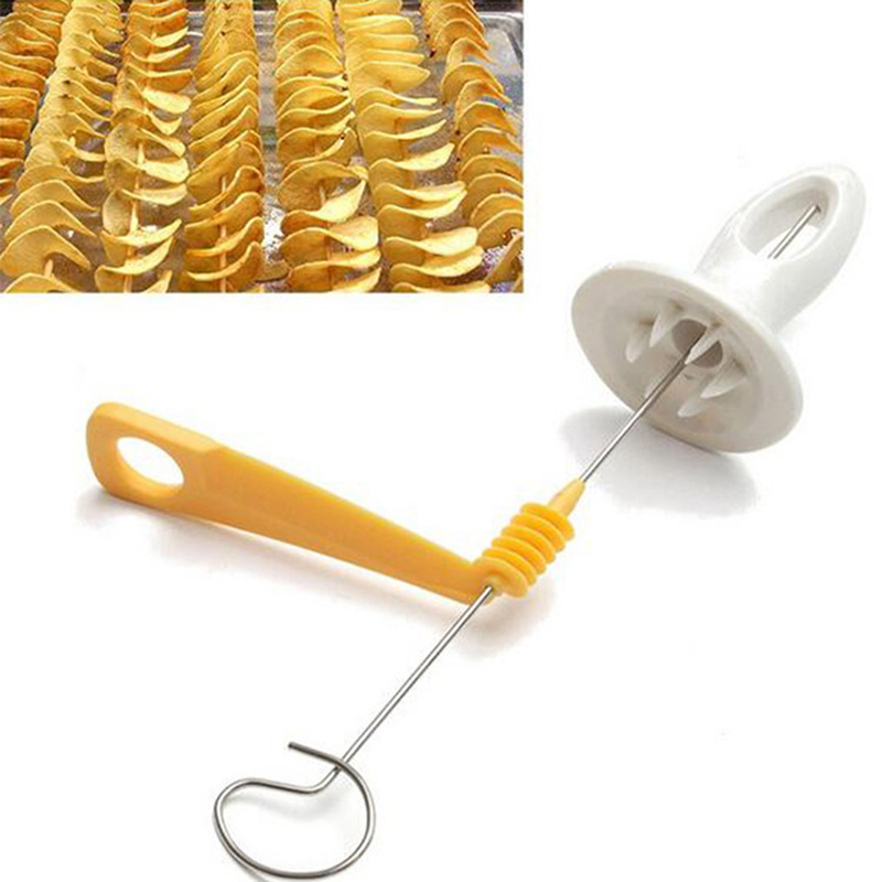 1Set Potato Spiral Cutter Cucumber Slicer Kitchen Accessories Vegetable Spiralizer Spiral Potato Cutter Slicer Kitchen Gadgets