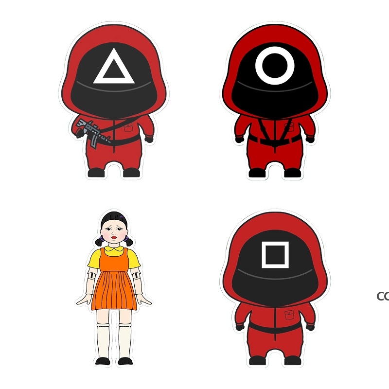 Squid Game Sticker Soldier Sticker, Scary Masked Man Squid Game Sticker, Squid Game Movie Same Style Cartoon Stickers 10x7cm DHF10896
Squid Game Sticker Soldier Sticker, Scary Masked Man Squid Game Sticker, Squid Game Movie Same Style Cartoon Stickers 10x7cm DHF10896