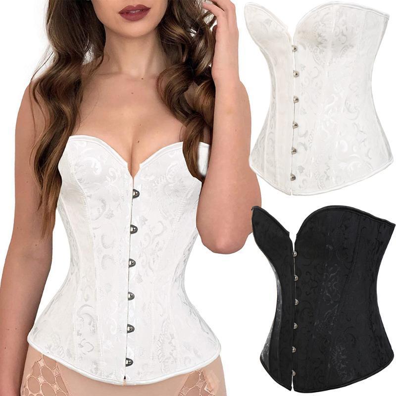 Bustiers & Corsets Overbust Corset Top Sexy Steampunk Bustier Gothic Basque Vintage Lolita Elegant Satin Boned Bridal Lingerie, Black
Bustiers & Corsets Overbust Corset Top Sexy Steampunk Bustier Gothic Basque Vintage Lolita Elegant Satin Boned Bridal Lingerie, Black