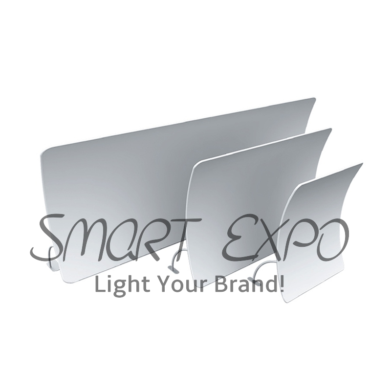 10ft Vertical Curved Tension Fabric Advertising Display with Thick Aluminum Tube Customized Printed Graphic Portable Carry Bag