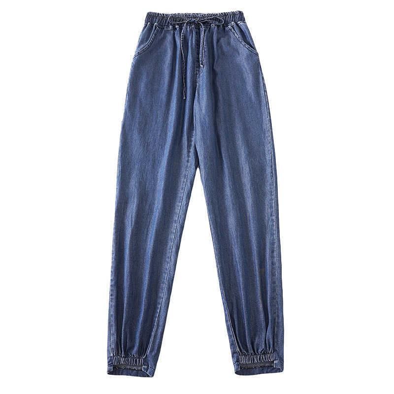 Loose size High Waist Women'S Trousers Denim Streetwear Jeans Vintage Girls Woman Pants Wide Leg Femme Pantalon 210922