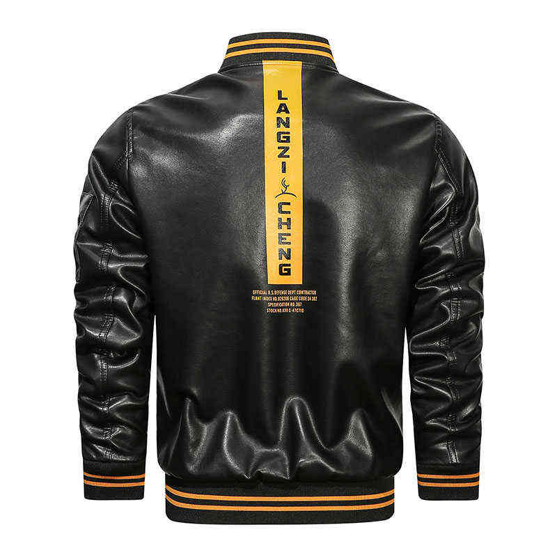 Men Casual Moto Biker Leather Jacket Autumn Coat Men Fashion Vintage Outwear Zip Up Distressed Faux Leather Jackets Men 211111