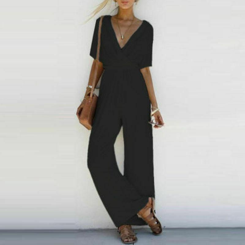 Women's Jumpsuits & Rompers Fashion Women Summer Straight Jumpsuit Ladies Cotton Linen Casual Short Sleeve Overall Streetwear Long Trouser S, Black;white
Women's Jumpsuits & Rompers Fashion Women Summer Straight Jumpsuit Ladies Cotton Linen Casual Short Sleeve Overall Streetwear Long Trouser S, Black;white