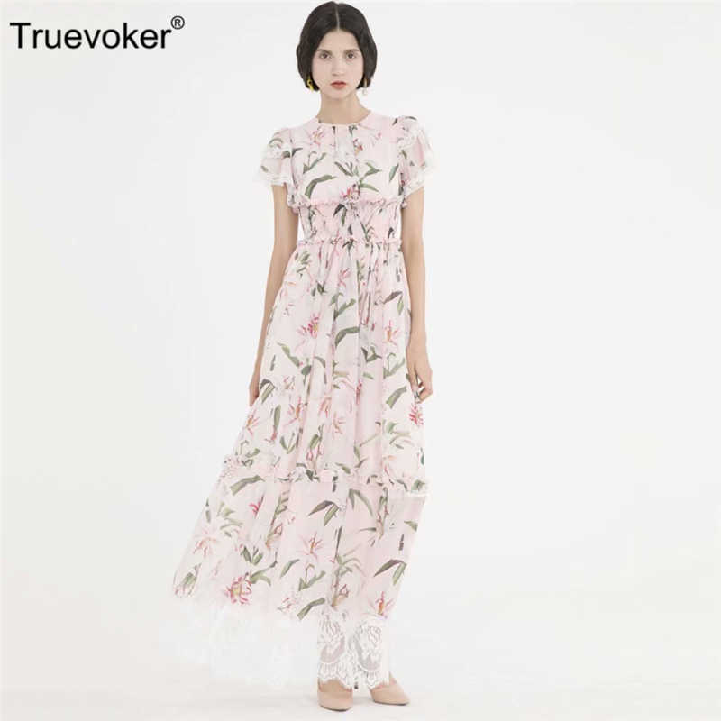 Truevoker Summer European Designer Maxi Long Dresse's Short Sleeve Flower Printed Lace Patchwork Resort Vestidos 210602, Blue
Truevoker Summer European Designer Maxi Long Dresse's Short Sleeve Flower Printed Lace Patchwork Resort Vestidos 210602, Blue