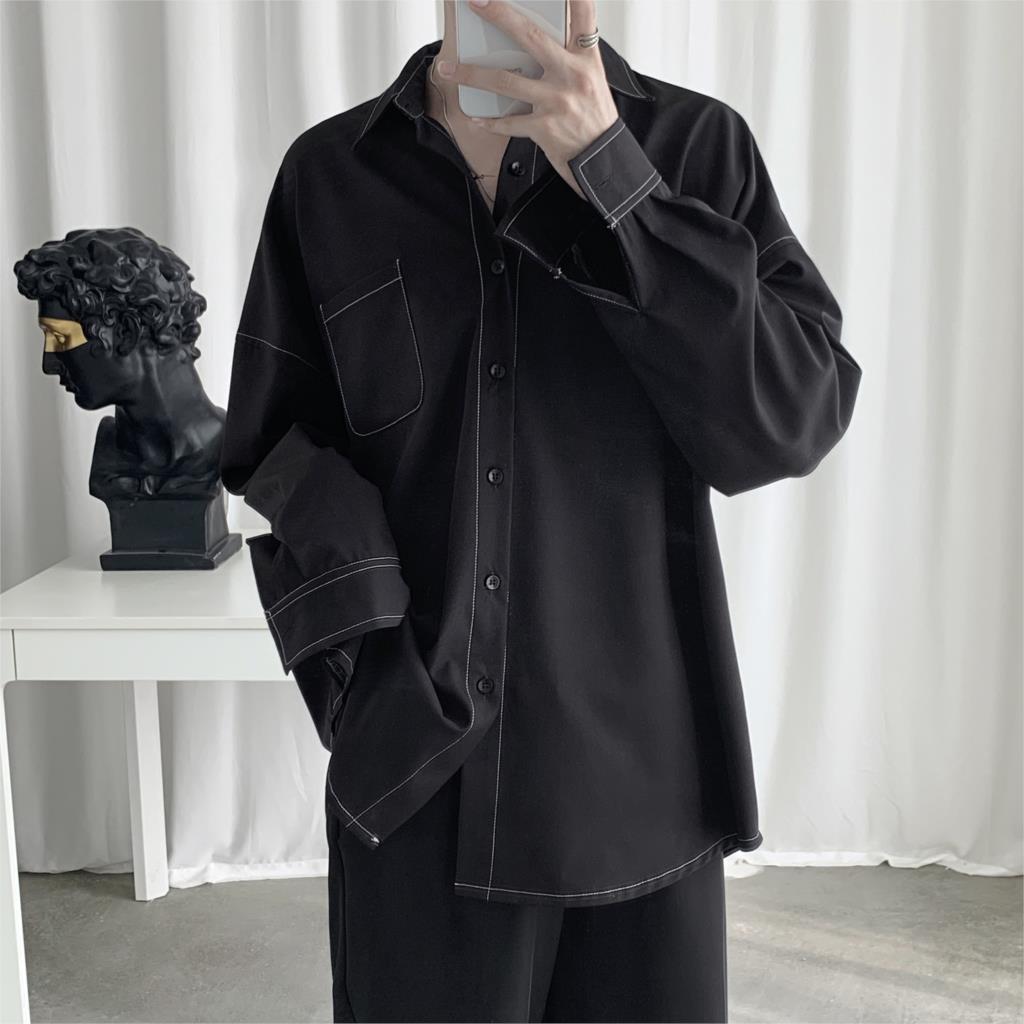 men's jackets men's fashions long-sleeve korean ulzzang titched solid design street wear shirts 0tis, Black;brown
men's jackets men's fashions long-sleeve korean ulzzang titched solid design street wear shirts 0tis, Black;brown
