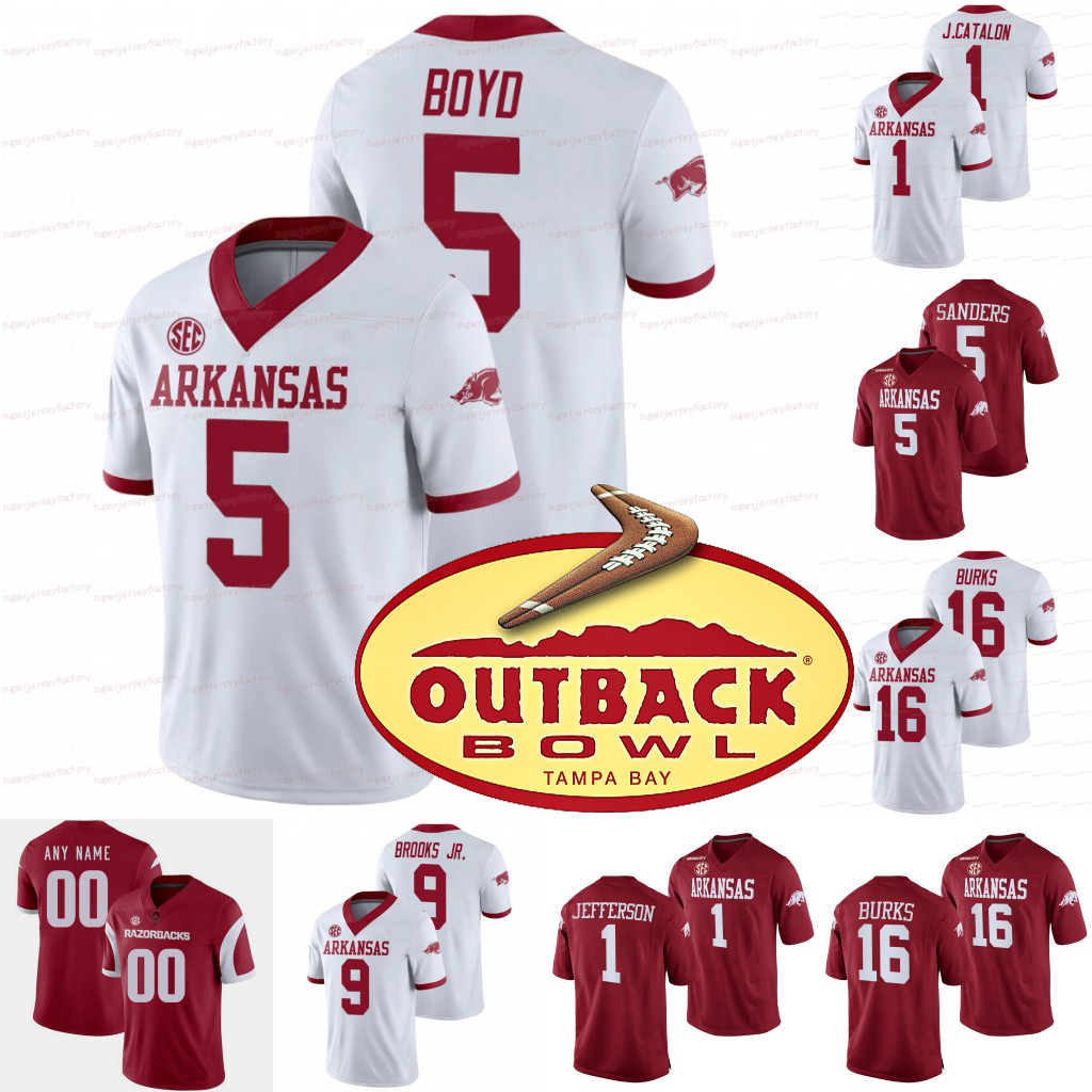 Custom Arkansas Jersey Outback Bowl CFP NCAA College Football Rakeem Boyd Treylon Burks Trelon Smith Jerry Jacobs Ty Clary Braden Bratcher KJ Jefferson Johnson, White men s-xxxl
Custom Arkansas Jersey Outback Bowl CFP NCAA College Football Rakeem Boyd Treylon Burks Trelon Smith Jerry Jacobs Ty Clary Braden Bratcher KJ Jefferson Johnson, White men s-xxxl