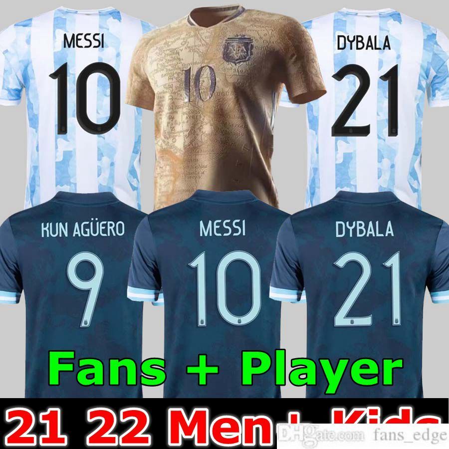 Argentina soccer Jersey Fans and player version 2021Commemorative Edition Copa america MESSI DYBALA AGUERO football shirt Men + Kids kit, 2021 jersey
Argentina soccer Jersey Fans and player version 2021Commemorative Edition Copa america MESSI DYBALA AGUERO football shirt Men + Kids kit, 2021 jersey