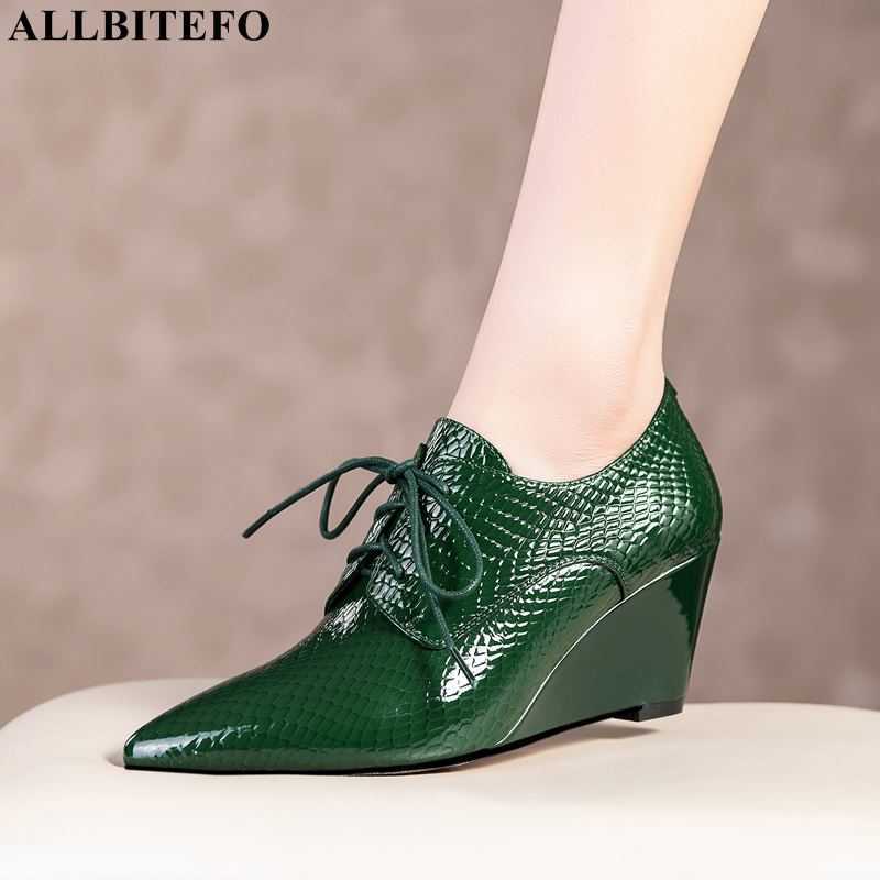 ALLBITEFO high quality genuine leather+Snake skin Slope heel office ladies shoes autumn women high heels shoes high heel shoes 210611, As picture
ALLBITEFO high quality genuine leather+Snake skin Slope heel office ladies shoes autumn women high heels shoes high heel shoes 210611, As picture