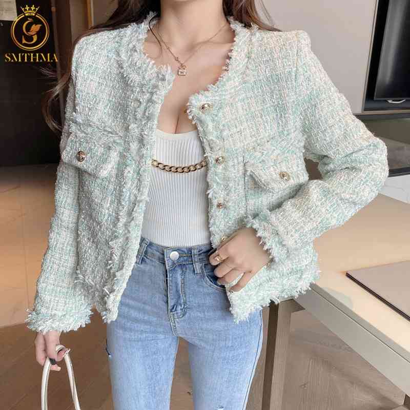 OL Work Wear Women Green Plaid Wool Tweed Coat Jacket Casual High Quality Single-Breasted Fashion Runway Woolen Coats 210520, Photo color
OL Work Wear Women Green Plaid Wool Tweed Coat Jacket Casual High Quality Single-Breasted Fashion Runway Woolen Coats 210520, Photo color