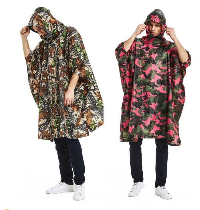 outdoor hats fishing hunting shirts camouflage poncho military breathable jungle tactical raincoat hiking huntingg suit cover travel rain ge, Camo
outdoor hats fishing hunting shirts camouflage poncho military breathable jungle tactical raincoat hiking huntingg suit cover travel rain ge, Camo