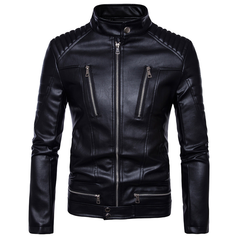 Mens Bomber Jackets Fashion Men Faux Leather Coat Zipper Overcoat Motor Jacket Motorcycle Bikers Punk Man Brand Top Colthing, Black
Mens Bomber Jackets Fashion Men Faux Leather Coat Zipper Overcoat Motor Jacket Motorcycle Bikers Punk Man Brand Top Colthing, Black