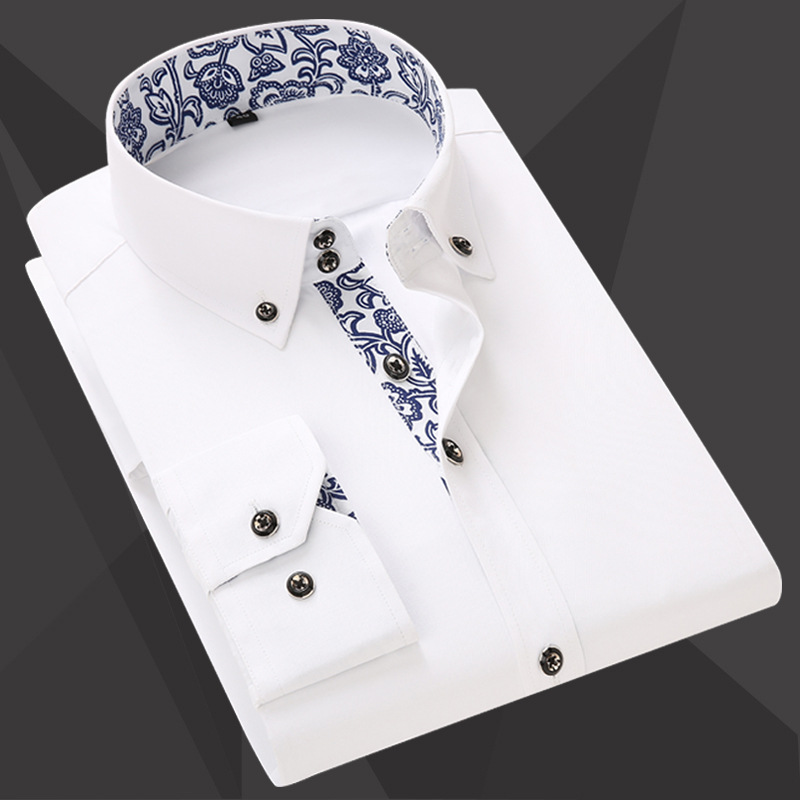 2021 New Korean Style Slim Fit Mens Long-Sleeved Shirt Young and Middle-Aged Business Casual Blue and White Porcelain Mens Shirt, White;black
2021 New Korean Style Slim Fit Mens Long-Sleeved Shirt Young and Middle-Aged Business Casual Blue and White Porcelain Mens Shirt, White;black