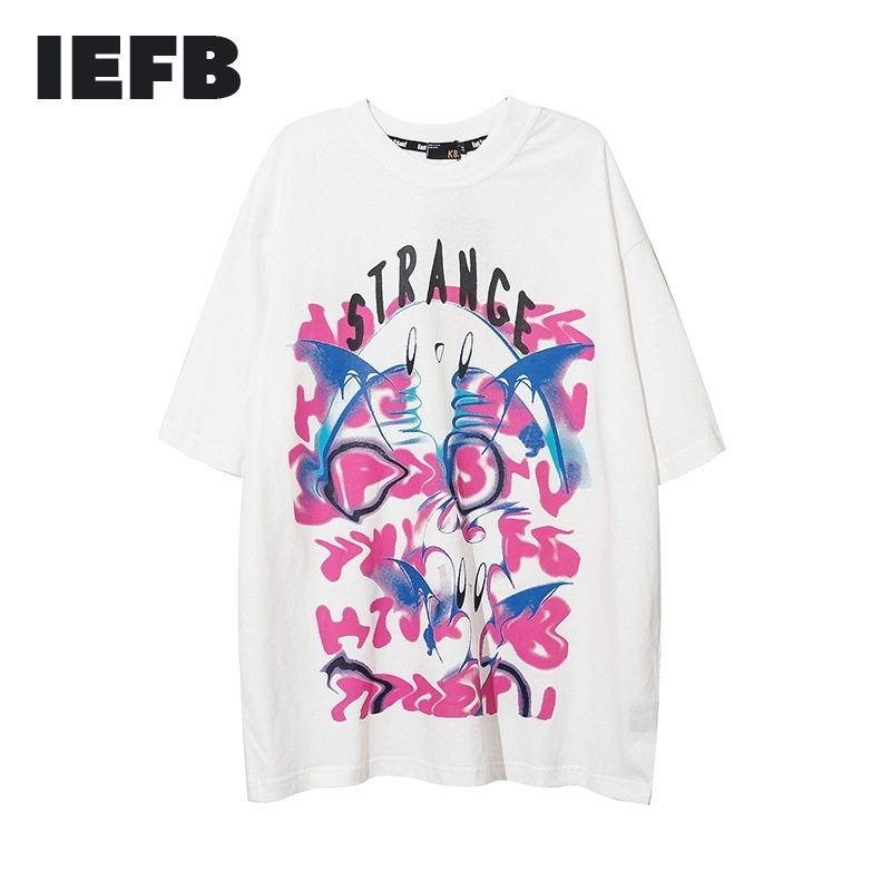 IEFB Men's Summer T-Shirt Graffiti Printing Half Sleeve Loose High Street Tee For Men Causal Tops Hip Hop 9Y5722 210524, Black 
IEFB Men's Summer T-Shirt Graffiti Printing Half Sleeve Loose High Street Tee For Men Causal Tops Hip Hop 9Y5722 210524, Black