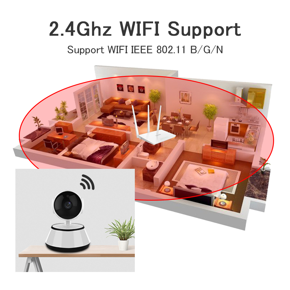 Home Security 720P IP Camera Wireless Smart WiFi Camera WI-FI Night Vision Surveillance Baby Monitor HD Mini CCTV Cam V380