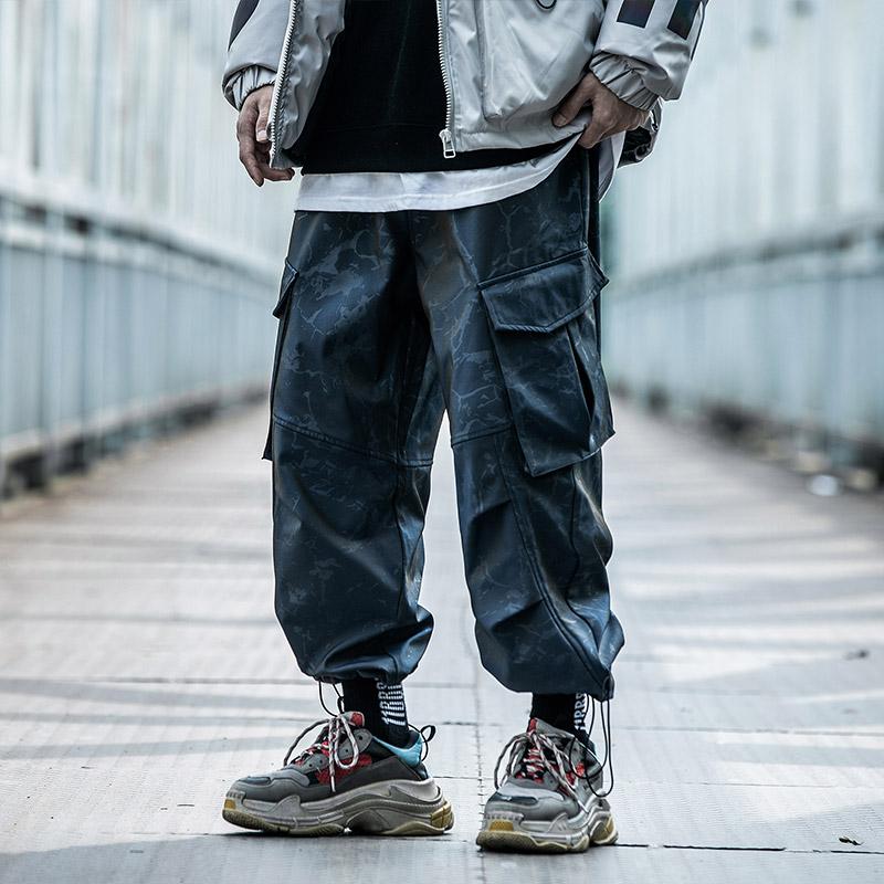 BYBB'S DARK Blue Tactics Joggers Men Cargo Pants Discolor Sweatpants Streetwear Male 2021 Fashion Trousers Big Pocket BB203 Men's
