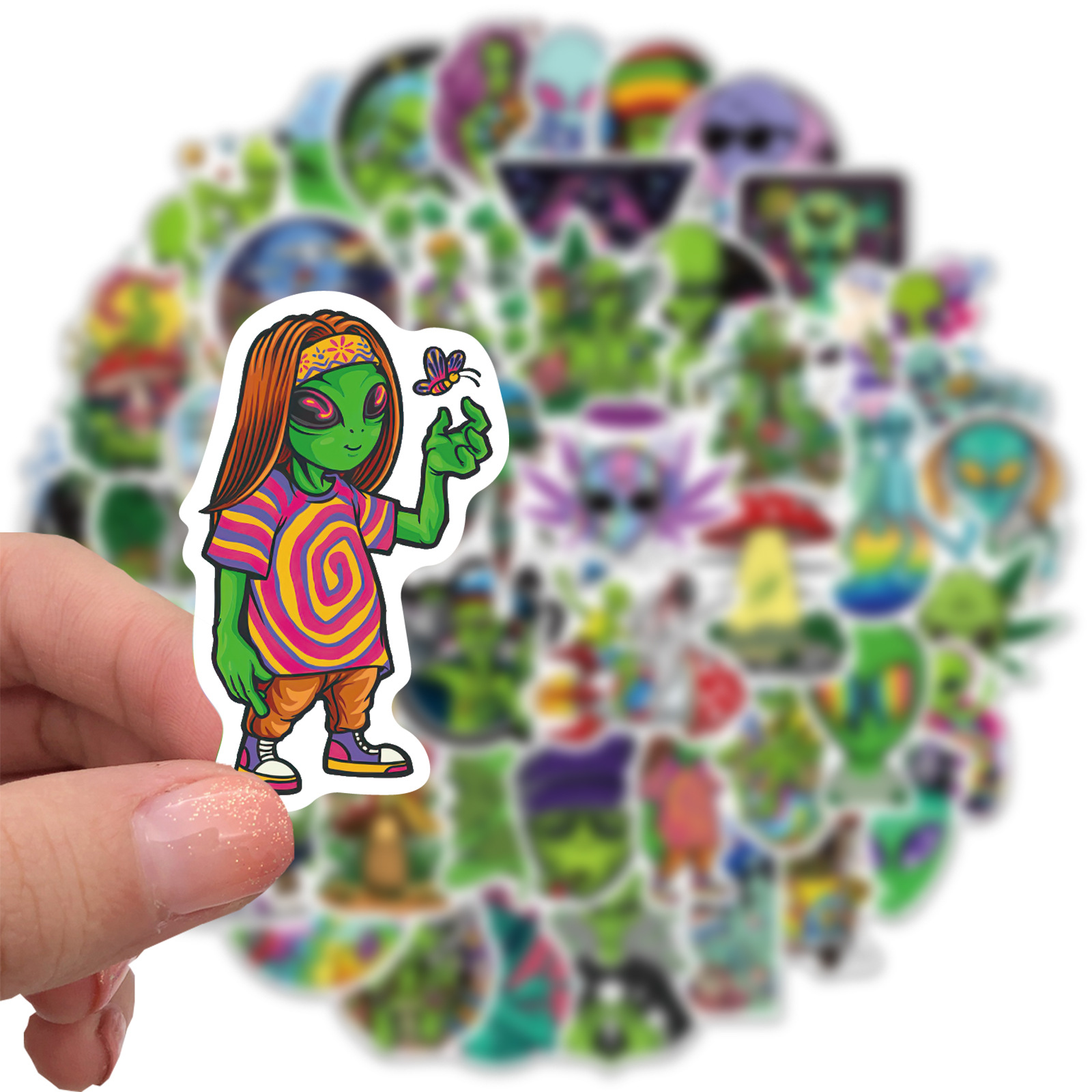 50 PCS Mixed Graffiti skateboard Stickers Green alien For Car Laptop Fridge Helmet Pad Bicycle Bike Motorcycle PS4 book Guitar Pvc Decal, Multi colors 
50 PCS Mixed Graffiti skateboard Stickers Green alien For Car Laptop Fridge Helmet Pad Bicycle Bike Motorcycle PS4 book Guitar Pvc Decal, Multi colors