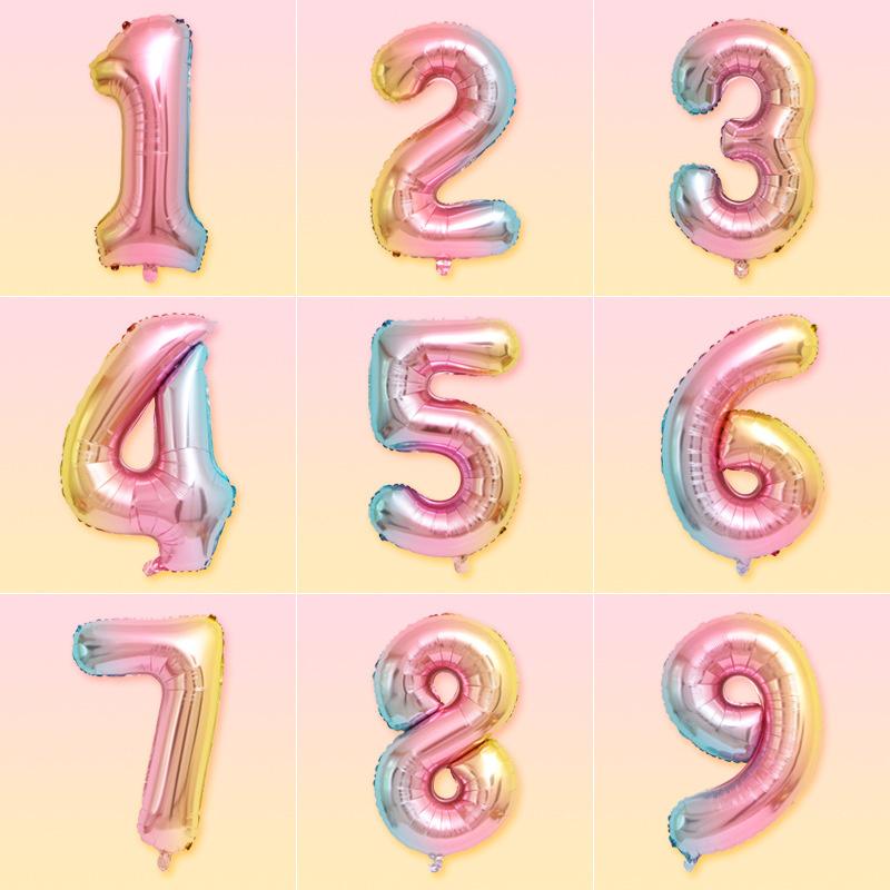 Christmas Decorations Thin Body Gradient Color 32-Inch Medium Number Balloon 0-9 Rainbow Year Decoration Aluminum
Christmas Decorations Thin Body Gradient Color 32-Inch Medium Number Balloon 0-9 Rainbow Year Decoration Aluminum