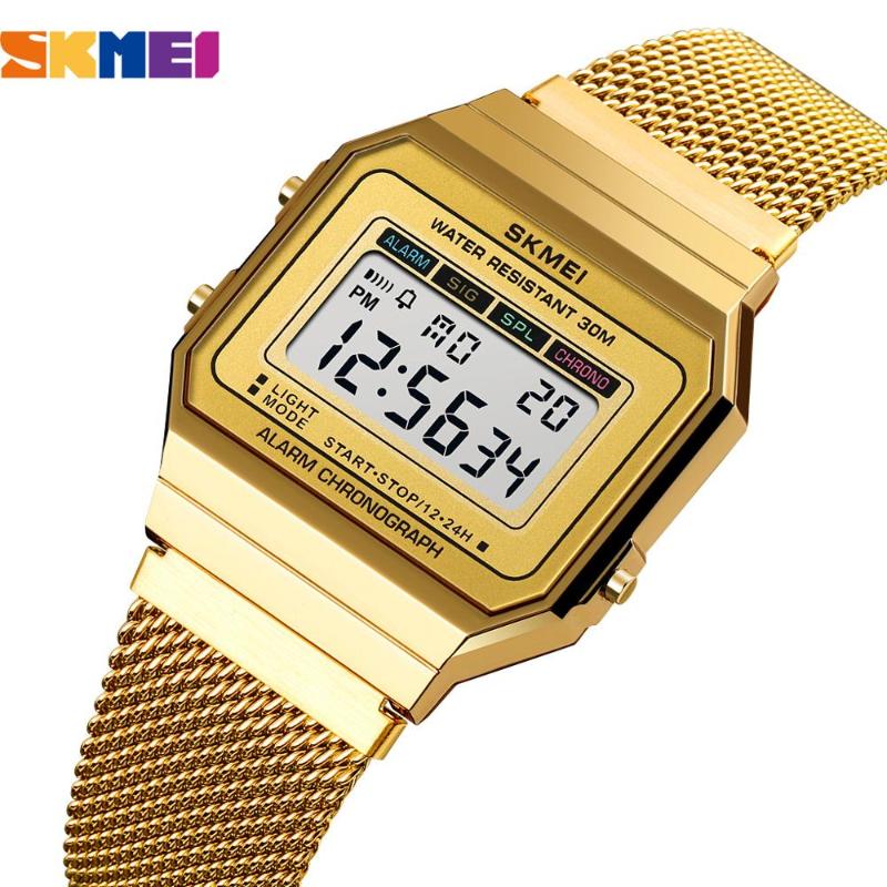 Wristwatches Skmei Fashion Digital Watches Women Top Small Dial Elegant Stopwatch Ladies Stainless Steel Bracelet Casual Relogi, Silver
Wristwatches Skmei Fashion Digital Watches Women Top Small Dial Elegant Stopwatch Ladies Stainless Steel Bracelet Casual Relogi, Silver