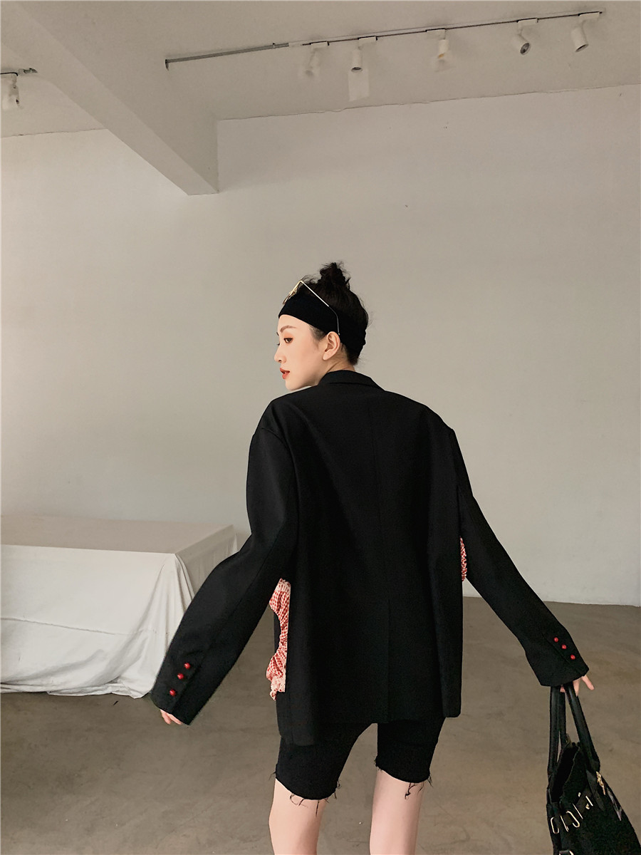 Nomikuma Black Flowers Elegant Blazer Coat Spring New Long Sleeve Notched Collar Suit Jacket Causal Women Blazers 6E062 210427