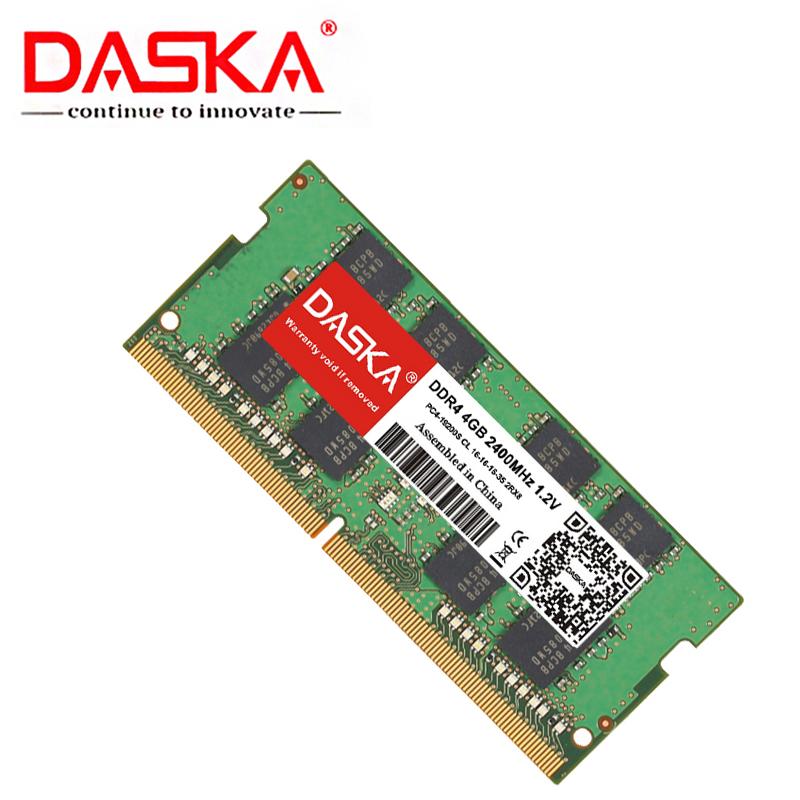 RAMs DASKA DDR4 RAM Memory 4GB 2133MHz 2400 MHz For Notebook Memoria Support 
RAMs DASKA DDR4 RAM Memory 4GB 2133MHz 2400 MHz For Notebook Memoria Support