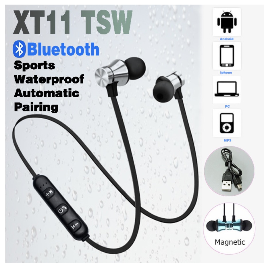 XT11 tws Magnetic Adsorption Wireless Bluetooth 4.0 In-Ear Earphone Sports Headphone Stereo Earpiece with Mic MP3 Earbud For all the smart phones, Black
XT11 tws Magnetic Adsorption Wireless Bluetooth 4.0 In-Ear Earphone Sports Headphone Stereo Earpiece with Mic MP3 Earbud For all the smart phones, Black