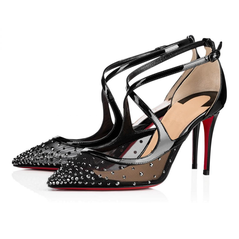 Women Shoes Luxury Designer Brand Sandals Summer Sophisticated Elegant High Heel Pointed Toes Mesh Red Bottom Twistissima Strass 85mm Party Wedding Occasions, Black
Women Shoes Luxury Designer Brand Sandals Summer Sophisticated Elegant High Heel Pointed Toes Mesh Red Bottom Twistissima Strass 85mm Party Wedding Occasions, Black