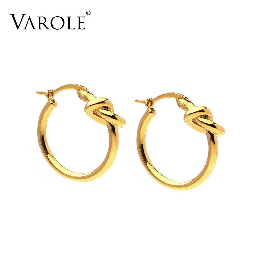 VAROLE Fashion Knot Hoop Earrings For Women Simple Line Gold Color Hoops Earings Fashion Jewelry Kolczyki
VAROLE Fashion Knot Hoop Earrings For Women Simple Line Gold Color Hoops Earings Fashion Jewelry Kolczyki