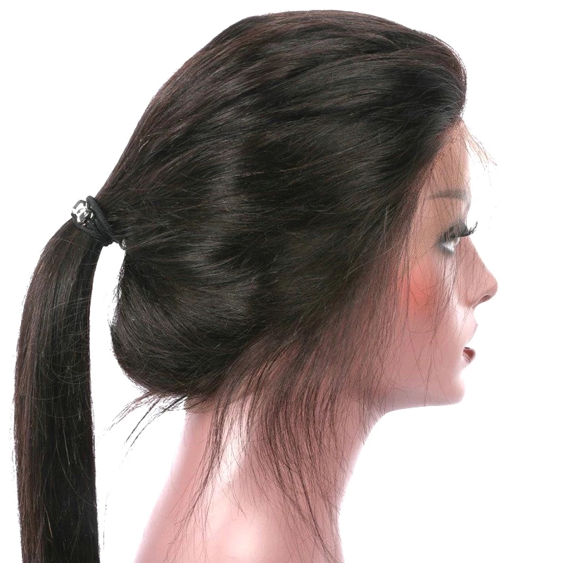 26 Inch Long Black/Brown/Blonde Straight Wigs Brazilian Human Hair for Black Women Heat Resistant Synthetic Lace Front Wig