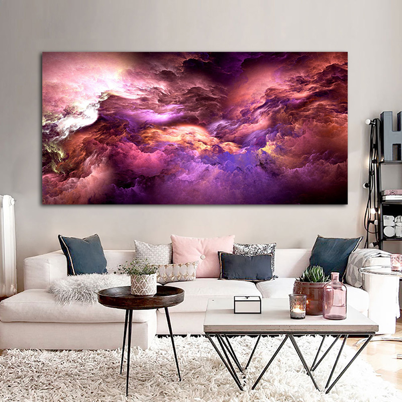 Abstract Colorful Clouds Poster Canvas Prints Modern Home Decor Canvas Painting Wall Art Picture For Living Room Bedside Cuadros