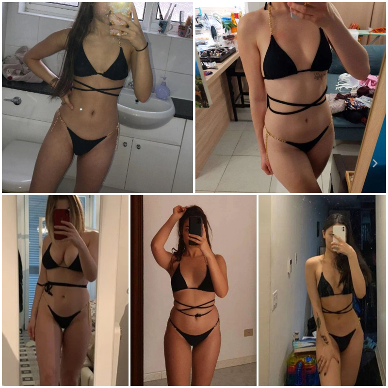 Luxury Women Swimwear Brazilian Swimsuit Backless Chain Halter Two Piece Bikini Female Beach Wear Swimming Sexy Bathing Suit Lady Tankini Yo, White
Luxury Women Swimwear Brazilian Swimsuit Backless Chain Halter Two Piece Bikini Female Beach Wear Swimming Sexy Bathing Suit Lady Tankini Yo, White