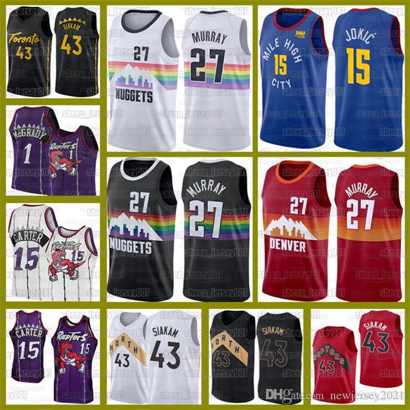 New Denver Nuggets Nikola Pascal 43 Siakam Jamal 27 Murray Raptors Jerseys 15 Jokic Tracy 1 McGrady Basketball Vince 15 Carter, Black;red
New Denver Nuggets Nikola Pascal 43 Siakam Jamal 27 Murray Raptors Jerseys 15 Jokic Tracy 1 McGrady Basketball Vince 15 Carter, Black;red