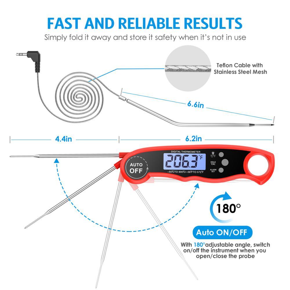 Oria thermometer of digital foods cooks thermometer meat milk cooks barbecue probe electronic oven tools dwaterproof water kitchen