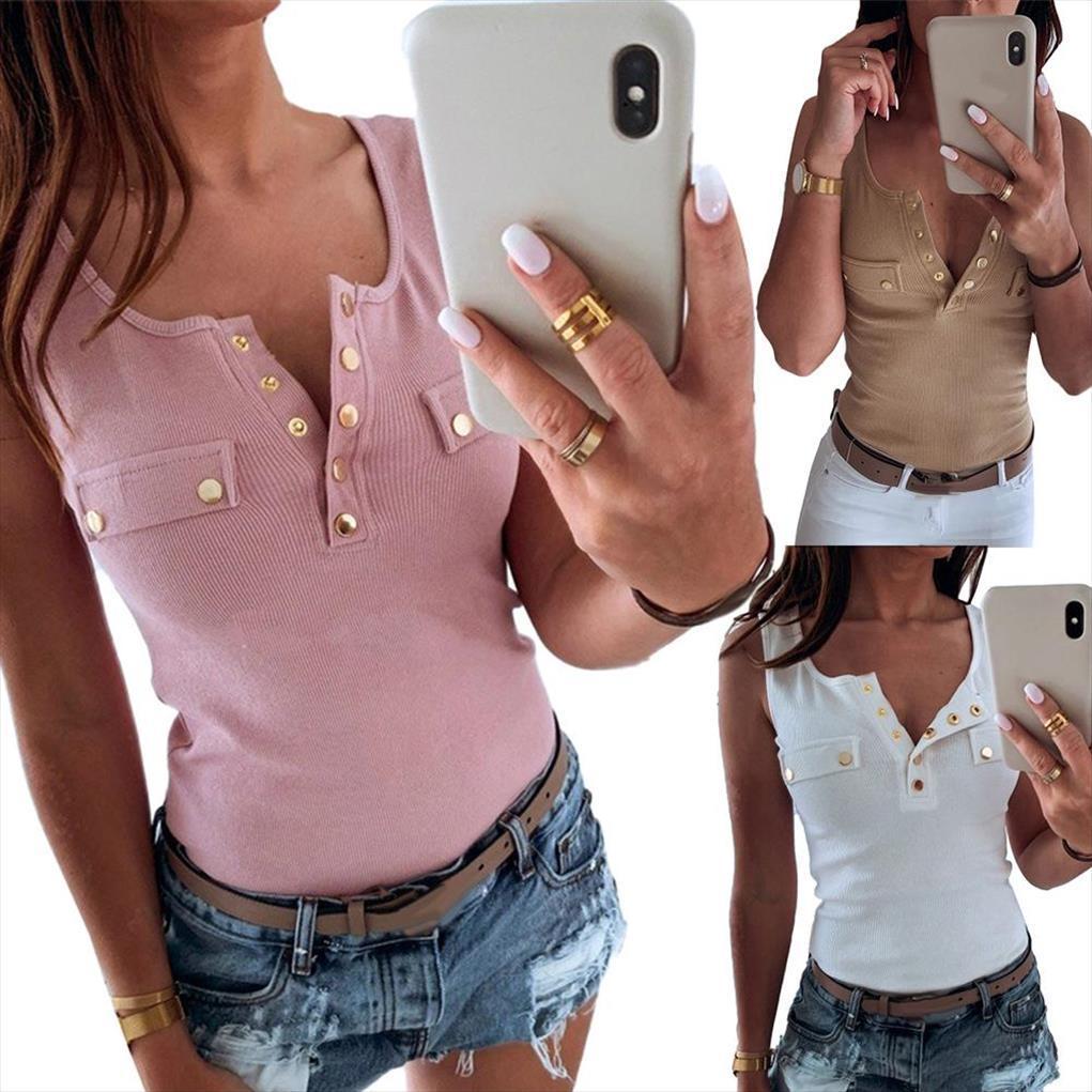 solid color v neck women camis sleeveless button ribbed slim amp fit blouse knitting vest ladies casual tank, White
solid color v neck women camis sleeveless button ribbed slim amp fit blouse knitting vest ladies casual tank, White