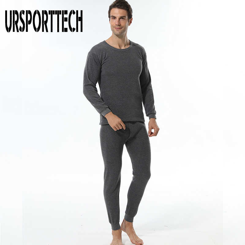 Winter Thermal Underwear Sets For Men Thermo Underwear Long Johns Winter Clothes Men Thick Thermal Clothing Solid Wholesale 210528
