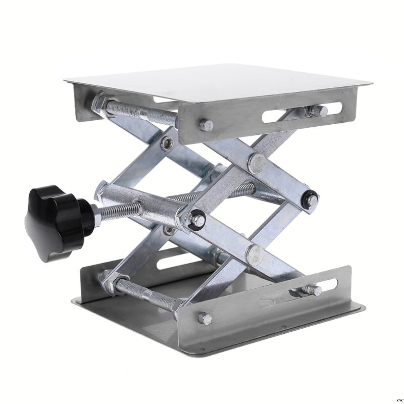 Laboratory Lifting Platform Stand Rack Shear Jack Bench Lifter Table Lab 100X100 Mm Rvs for Scientific Experiment