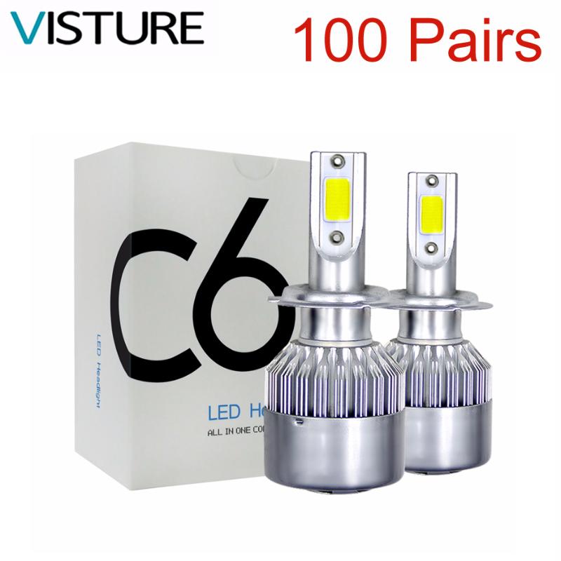 Car Headlights 100 Pairs Per Lot Led Headlight Bulbs Lamp H4 H7 H11 H8 H1 H3 Auto High Low Beam 6000K 6500K Light Visture C6
Car Headlights 100 Pairs Per Lot Led Headlight Bulbs Lamp H4 H7 H11 H8 H1 H3 Auto High Low Beam 6000K 6500K Light Visture C6