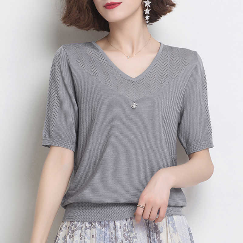 Summer knit female v-neck short sleeves sweater loose casual fashion hollow out oversized thin pullover female top 210604, Camel
Summer knit female v-neck short sleeves sweater loose casual fashion hollow out oversized thin pullover female top 210604, Camel