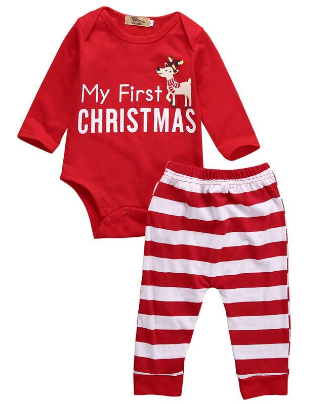 Clothing Sets 2021 2pcs My First Christmas Born Baby Girls Boys Long Sleeve Romper + Striped Pants Cartoon Cotton 0-18M, White
Clothing Sets 2021 2pcs My First Christmas Born Baby Girls Boys Long Sleeve Romper + Striped Pants Cartoon Cotton 0-18M, White