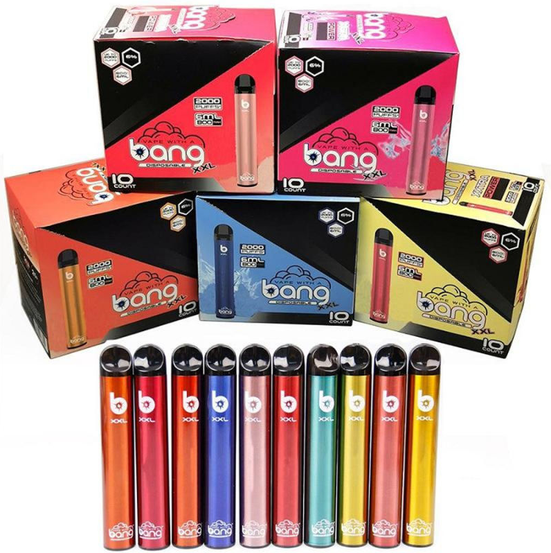 BANG XXL Disposable E cigarettes Vapes Kit Vape Pen Puffbar Vaporizer Electronic Cigarette Carts
BANG XXL Disposable E cigarettes Vapes Kit Vape Pen Puffbar Vaporizer Electronic Cigarette Carts