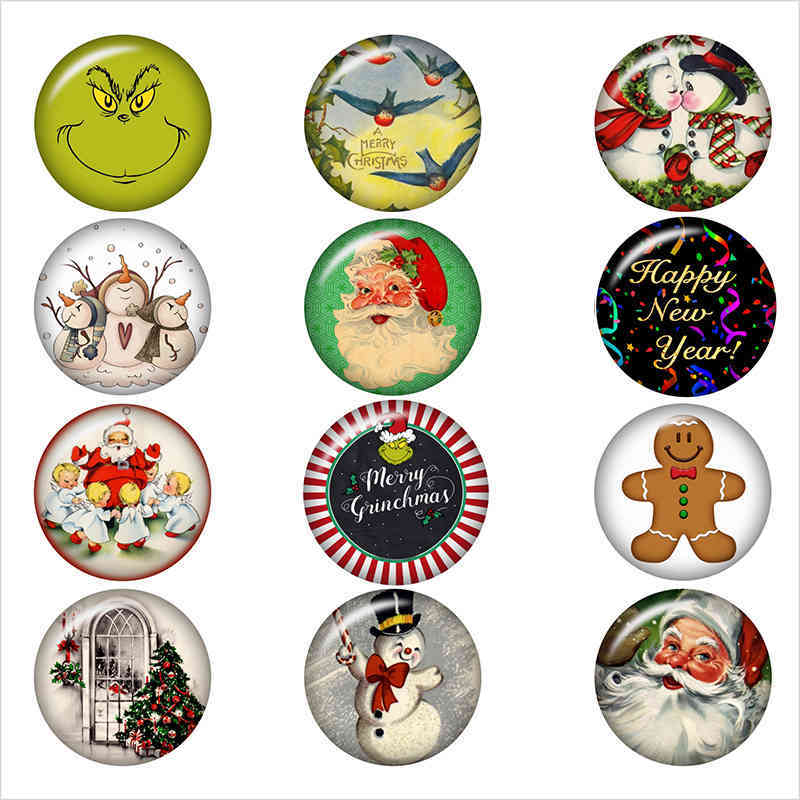 50PCS Mixed Ginger Christmas Snowman Santa Claus For DIY 18MM Glass Button Snap Bracelet Necklace Jewelry
50PCS Mixed Ginger Christmas Snowman Santa Claus For DIY 18MM Glass Button Snap Bracelet Necklace Jewelry