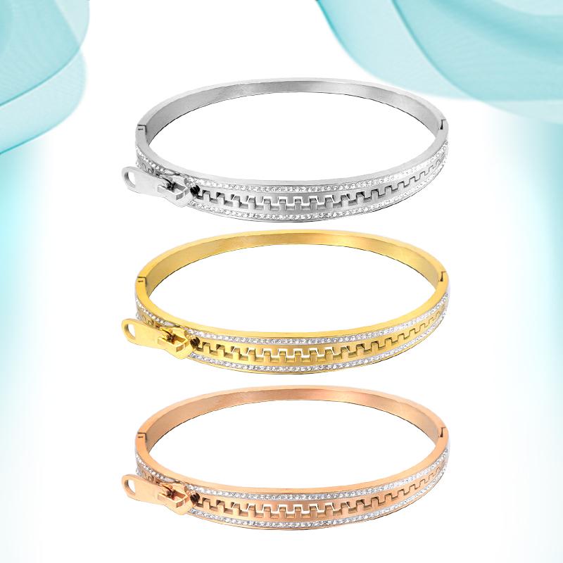 Bangle Women's Wrist Bracelets Zippered Stainless Steel Bracelet With Diamonds Beautifully Designed For Girls On Hand Accessories
Bangle Women's Wrist Bracelets Zippered Stainless Steel Bracelet With Diamonds Beautifully Designed For Girls On Hand Accessories