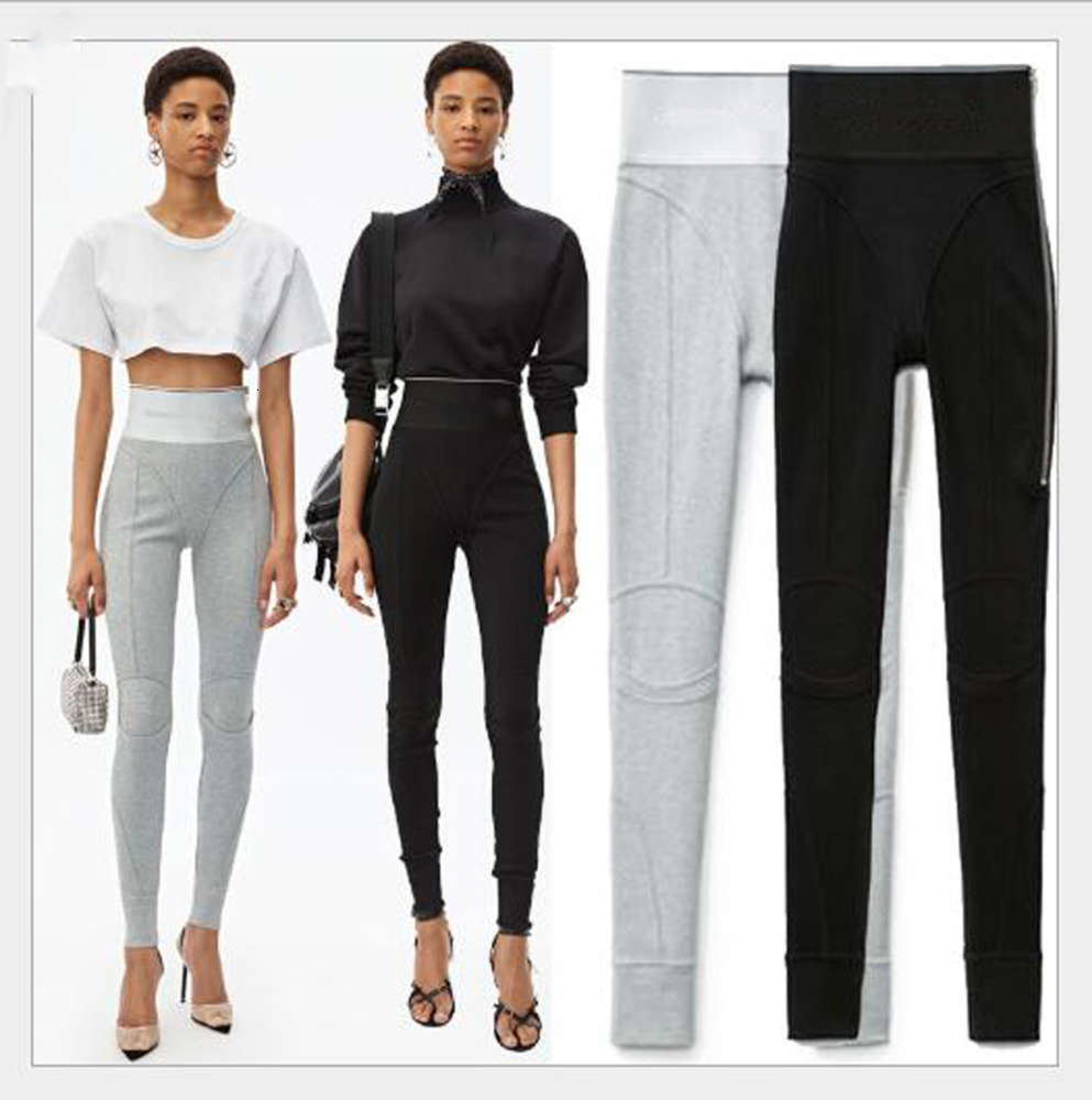 2021 Hight Quality Women Elastic Zipper Legging Designer Slim Legs Pants Womens Luxury New Arrival Wang Clothes Black Gray Size XS-M
2021 Hight Quality Women Elastic Zipper Legging Designer Slim Legs Pants Womens Luxury New Arrival Wang Clothes Black Gray Size XS-M