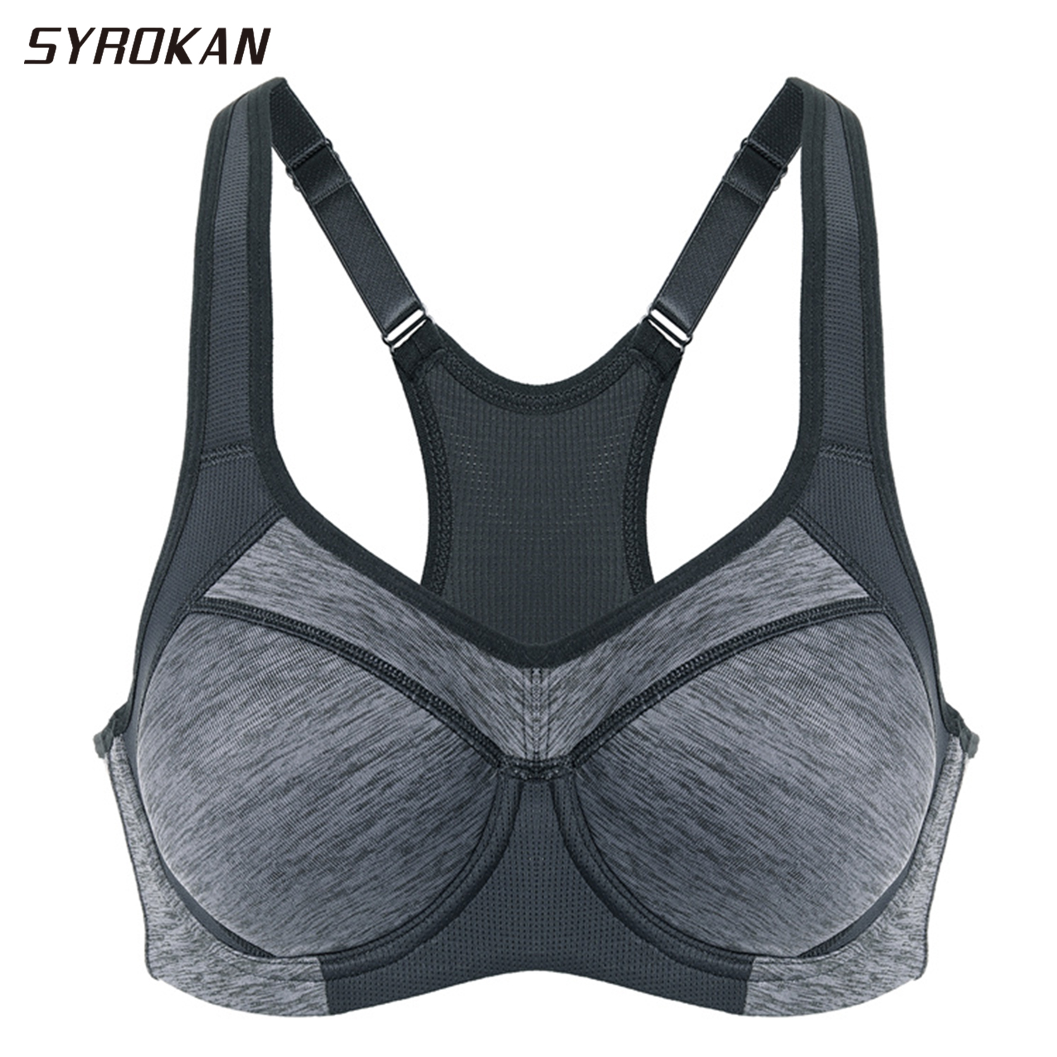 Sportswear SYROKAN Sports Bras Women's Compression Racerback Patchwork High Impact Running Sports Tops, Black01
Sportswear SYROKAN Sports Bras Women's Compression Racerback Patchwork High Impact Running Sports Tops, Black01