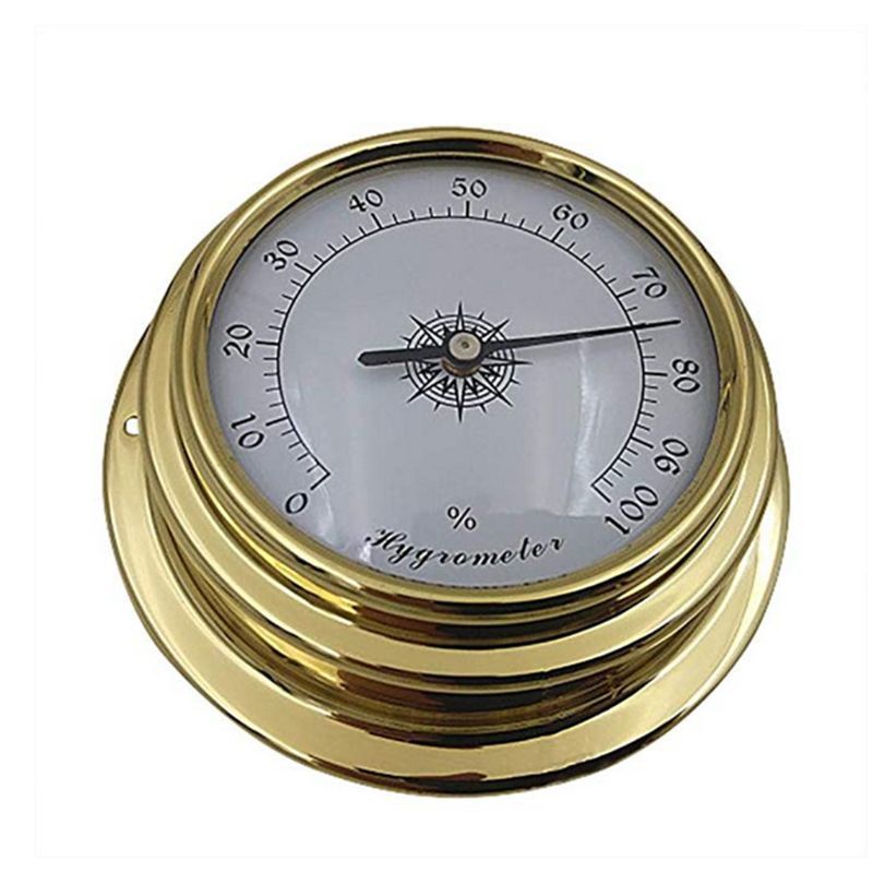 4 Inches 4 Stks/set Thermometer Hygrometer Barometer Watches Clock Copper Shell Zirkonium Marine For Weather Station 83XA