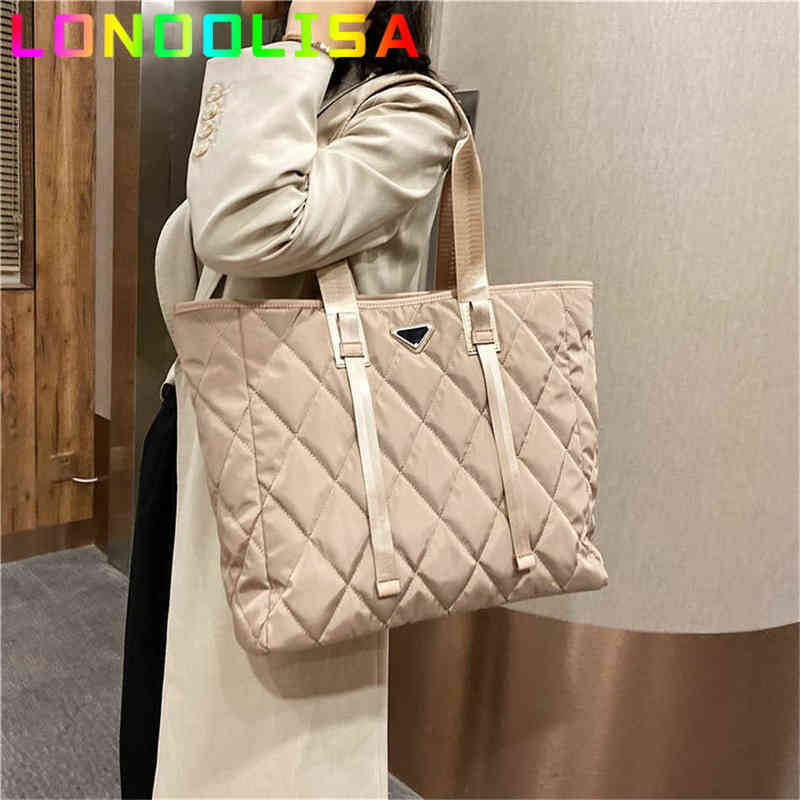 Brand Designer Women's Tote Bags 2021 Autumn Winter New Lady Shoulder Bag High Quality Nylon Handbags Large Capacity Shopper Bag H1215, Khaki
Brand Designer Women's Tote Bags 2021 Autumn Winter New Lady Shoulder Bag High Quality Nylon Handbags Large Capacity Shopper Bag H1215, Khaki